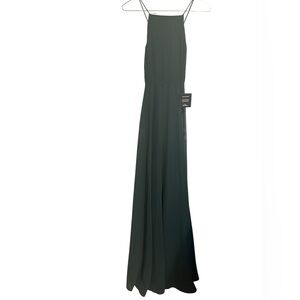 NEW Lulu's Mythical Kind of Love Dark Green Square‎ Neck Maxi Dress Size XS